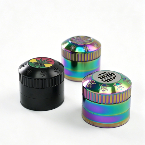 Oil Slick Skull Window Grinder
